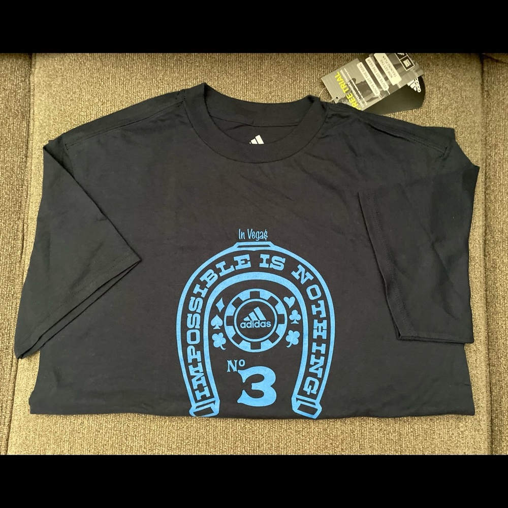 Adidas Soccer Las Vegas LE Horseshoe Casino Chip Navy S NWT Full tshirt